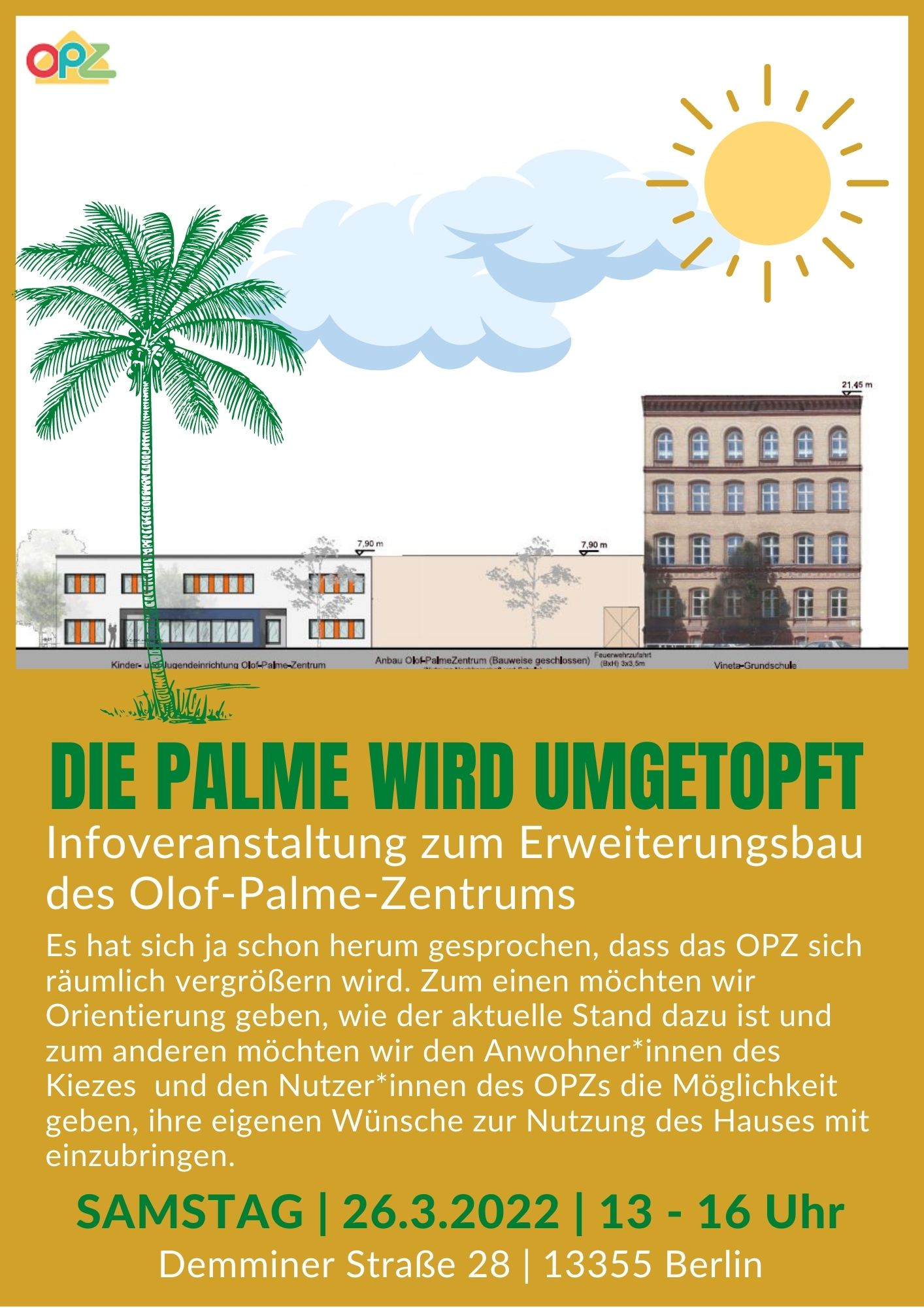 Erweiterungsbau OlofPalmeZentrum — meinBerlin
